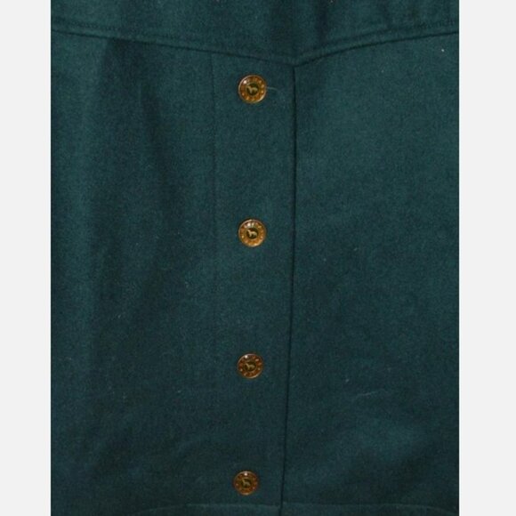 NEW Forest Green Sz 10 Wool Blend Full Zip Warm Winter Coat Pockets HERMAN KAY - Picture 6 of 7